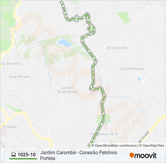 1025-10 bus Line Map