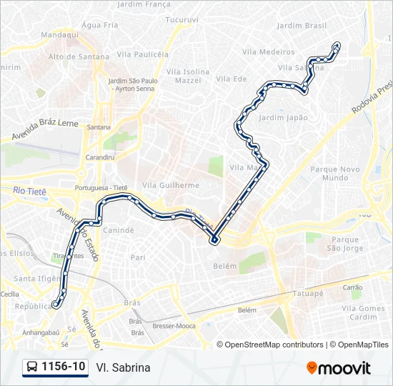1156-10 Bus Line Map