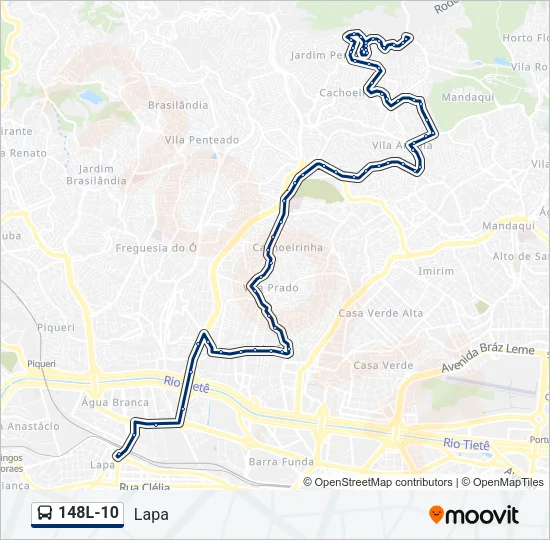 148L-10 Bus Line Map