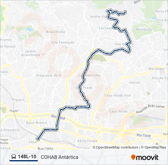 148L-10 Bus Line Map