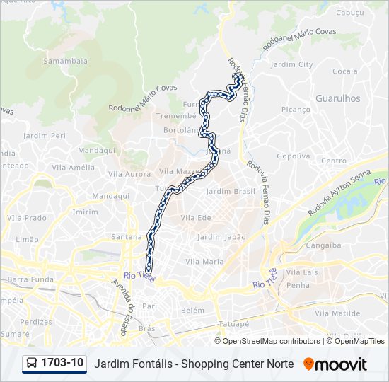 1703-10 bus Line Map