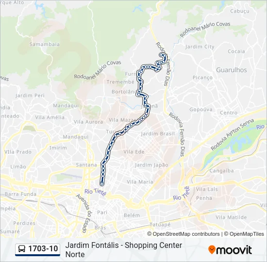 1703-10 Bus Line Map