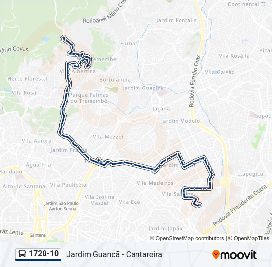 Mapa de 1720-10 de autobús