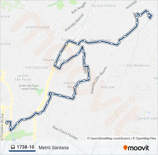 1738-10 Bus Line Map