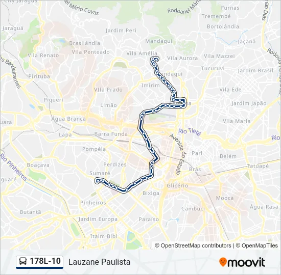 178L-10 Bus Line Map