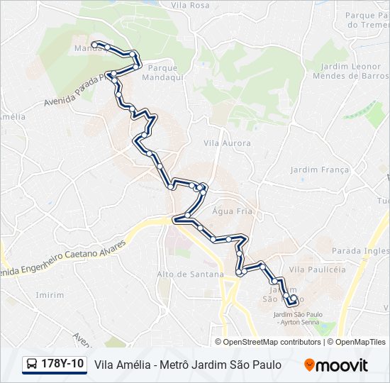 178Y-10 bus Line Map