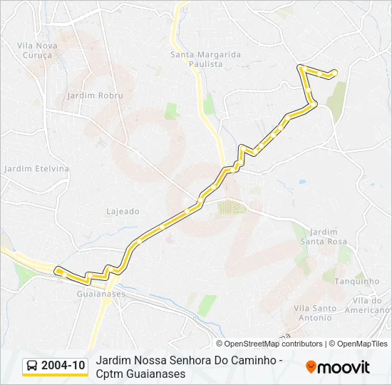 2004-10 Bus Line Map