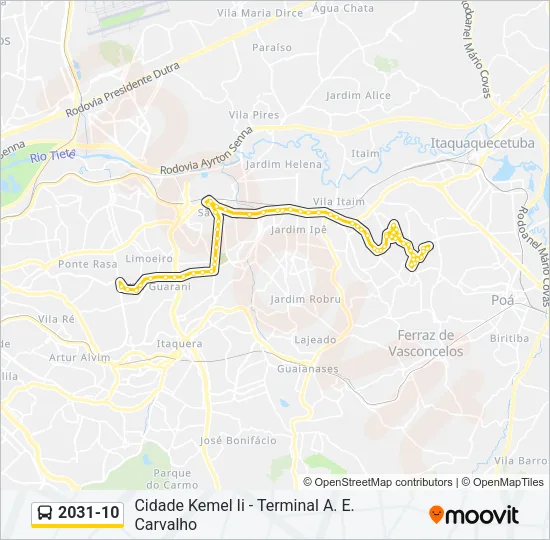 2031-10 Bus Line Map