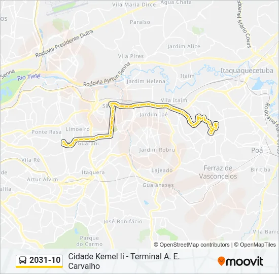 2031-10 Bus Line Map