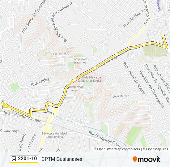 2201-10 Bus Line Map