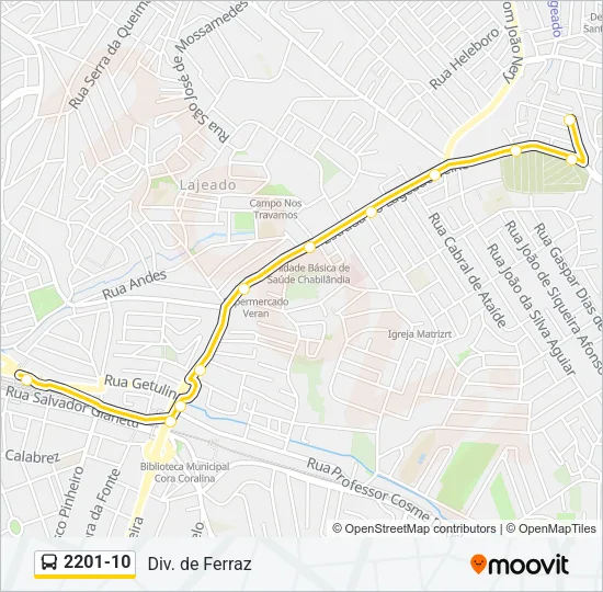 2201-10 Bus Line Map