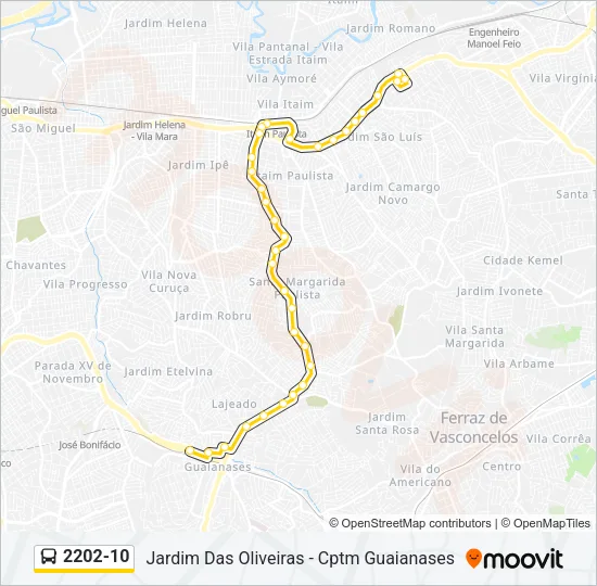 2202-10 Bus Line Map