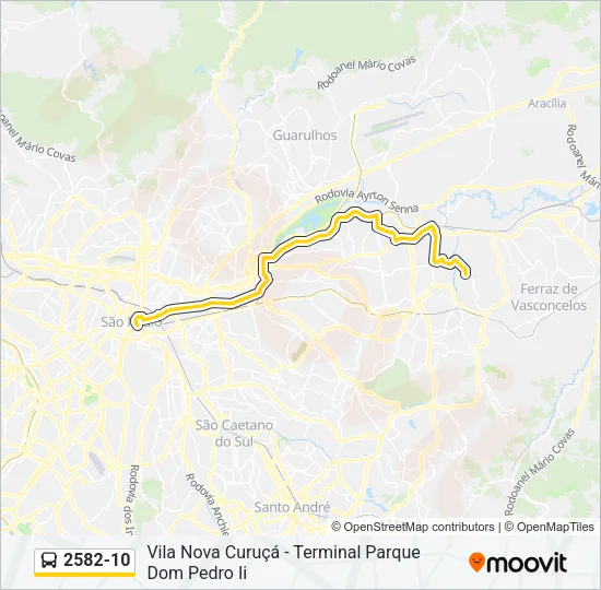 2582-10 Bus Line Map