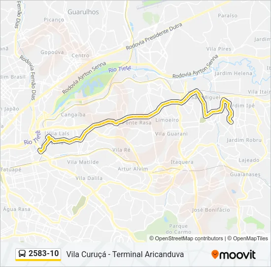 2583-10 Bus Line Map