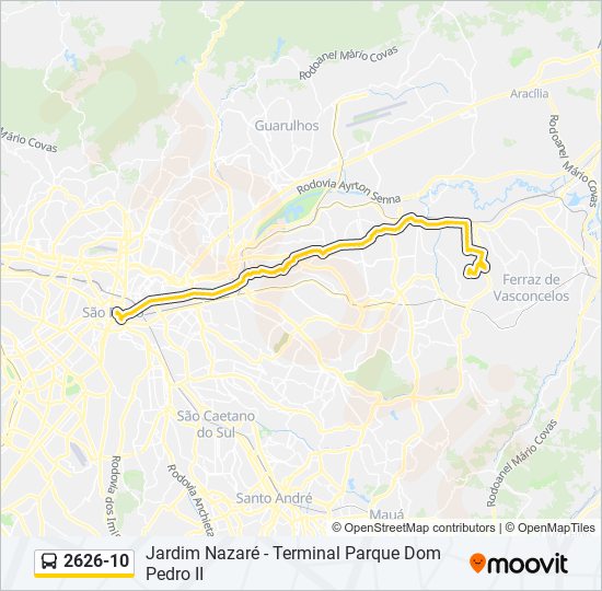 Mapa de 2626-10 de autobús