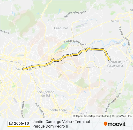 2666-10 Bus Line Map
