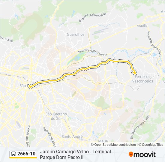 2666-10 bus Line Map