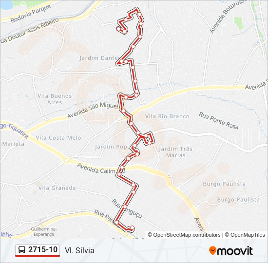 Mapa de 2715-10 de autobús