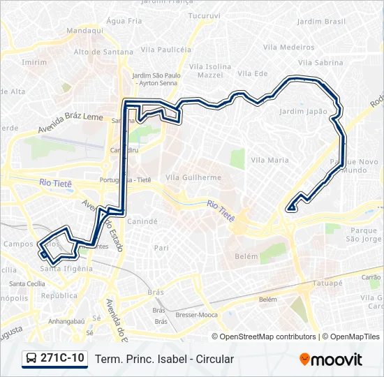 271C-10 Bus Line Map