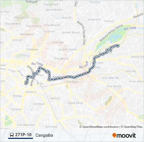 271P-10 Bus Line Map