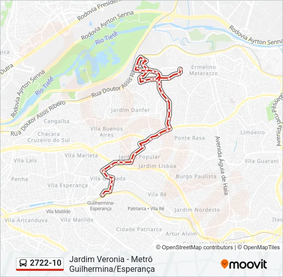 2722-10 Bus Line Map