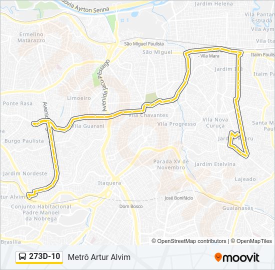 273D-10 bus Line Map