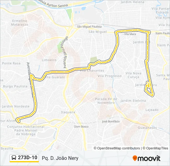 273D-10 Bus Line Map