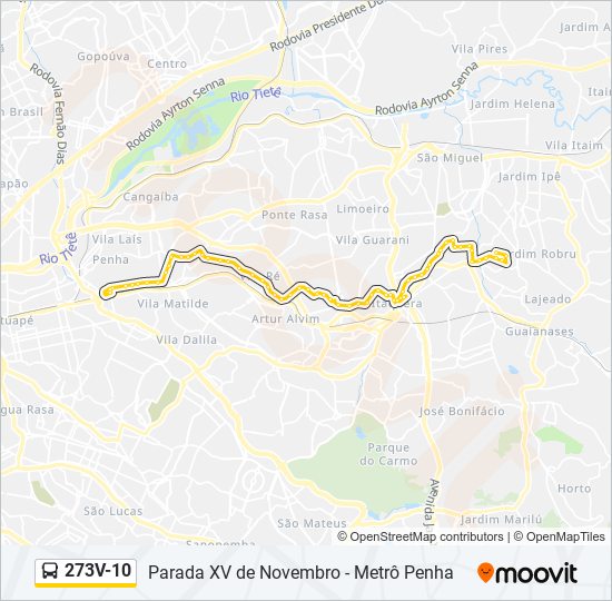 273V-10 bus Line Map