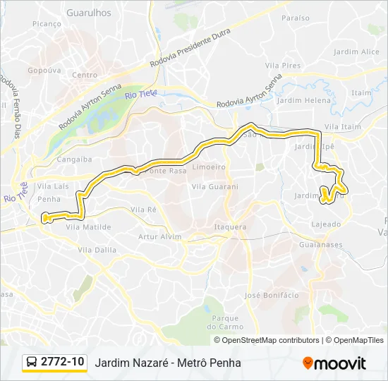 2772-10 Bus Line Map