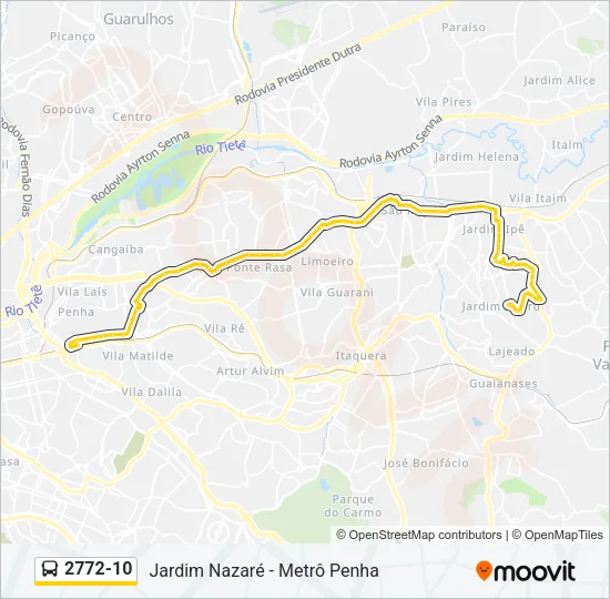 2772-10 Bus Line Map