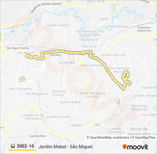 3002-10 Bus Line Map
