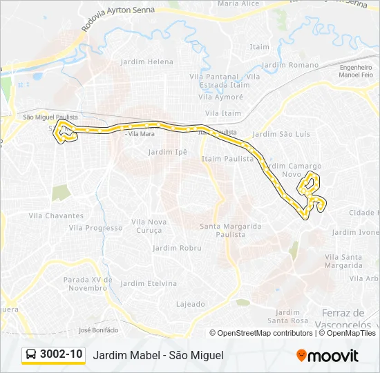 3002-10 Bus Line Map