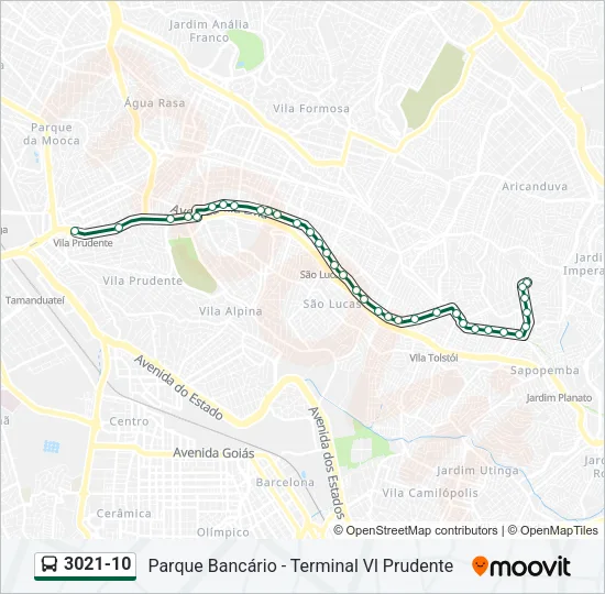 3021-10 Bus Line Map