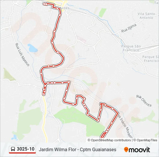 3025-10 Bus Line Map