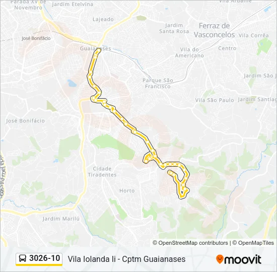3026-10 Bus Line Map