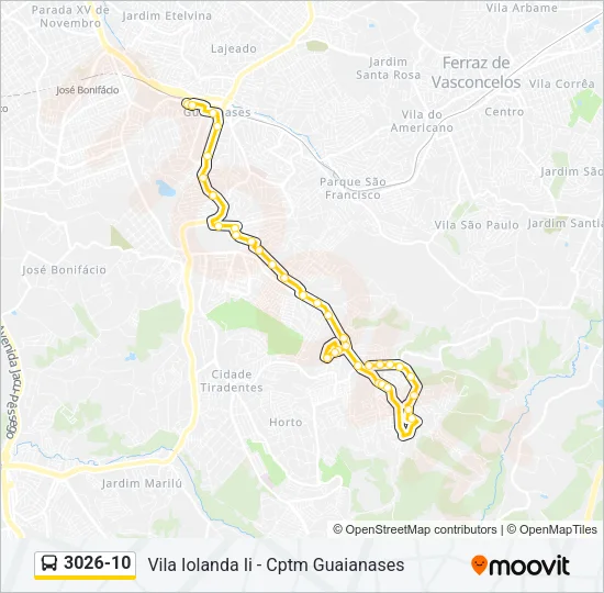 3026-10 Bus Line Map