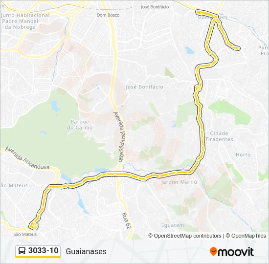 3033-10 Bus Line Map