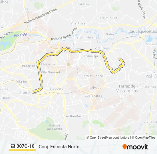 307C-10 Bus Line Map
