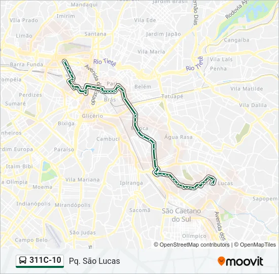 311C-10 Bus Line Map