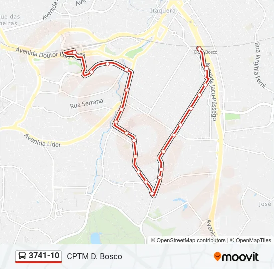 3741-10 Bus Line Map