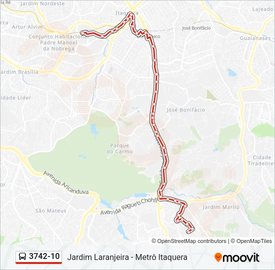 3742-10 Bus Line Map