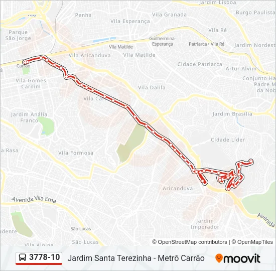 3778-10 Bus Line Map