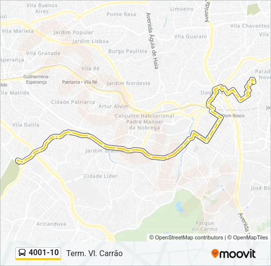 4001-10 Bus Line Map