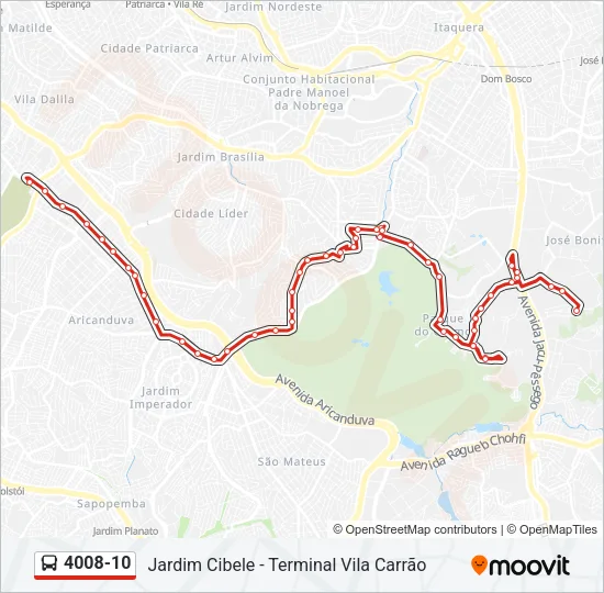 4008-10 Bus Line Map