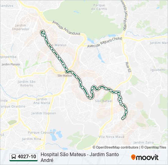 Mapa de 4027-10 de autobús