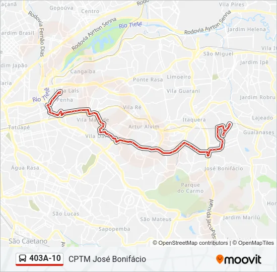 403A-10 Bus Line Map