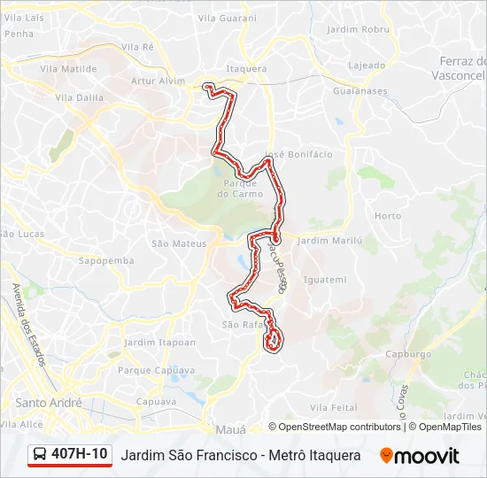407H-10 Bus Line Map