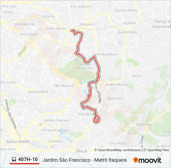 407H-10 Bus Line Map