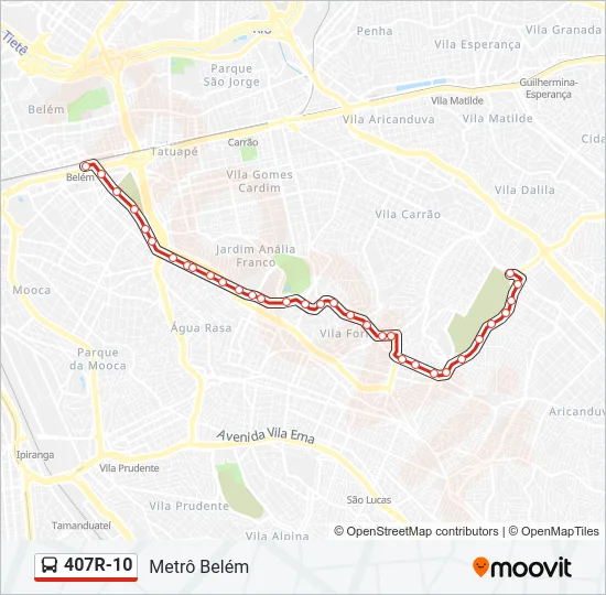 407R-10 Bus Line Map