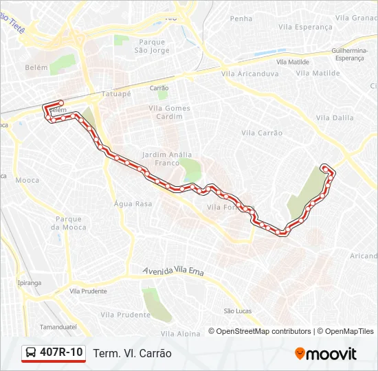 407R-10 Bus Line Map